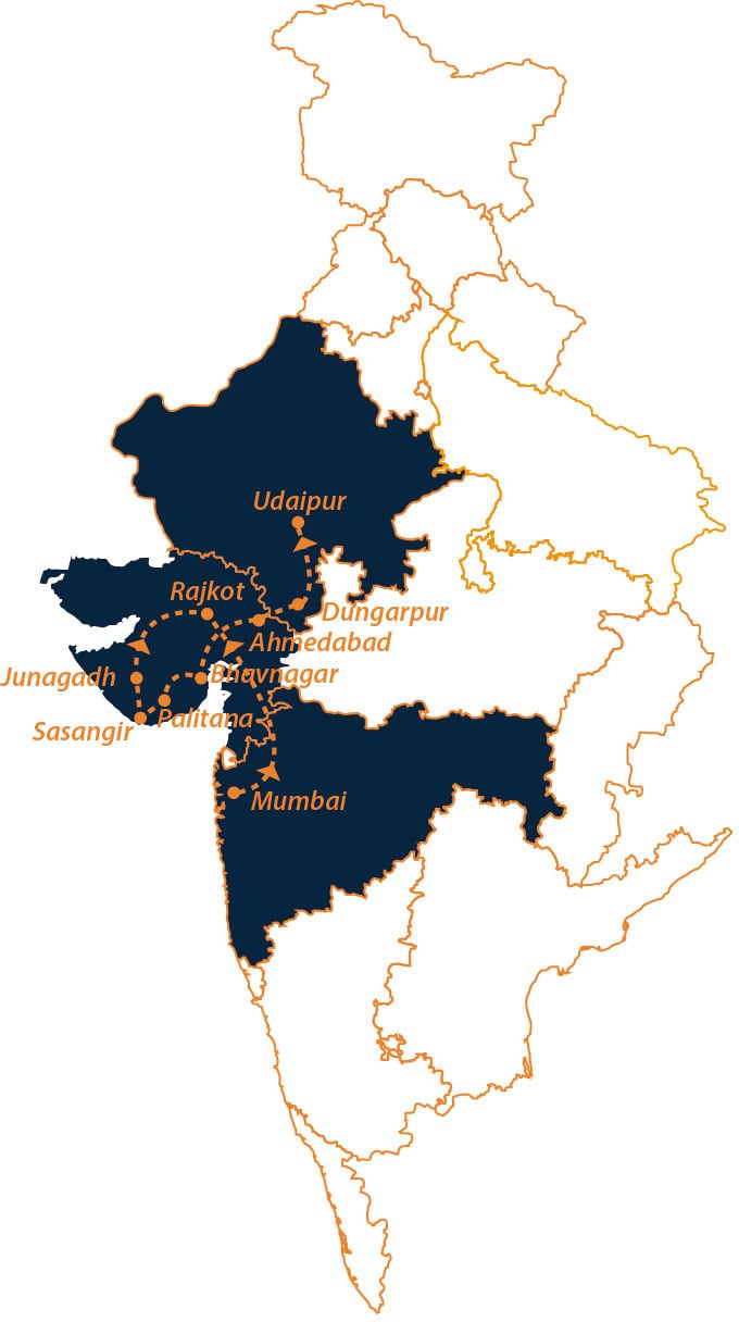 Gujarat package for couples Map